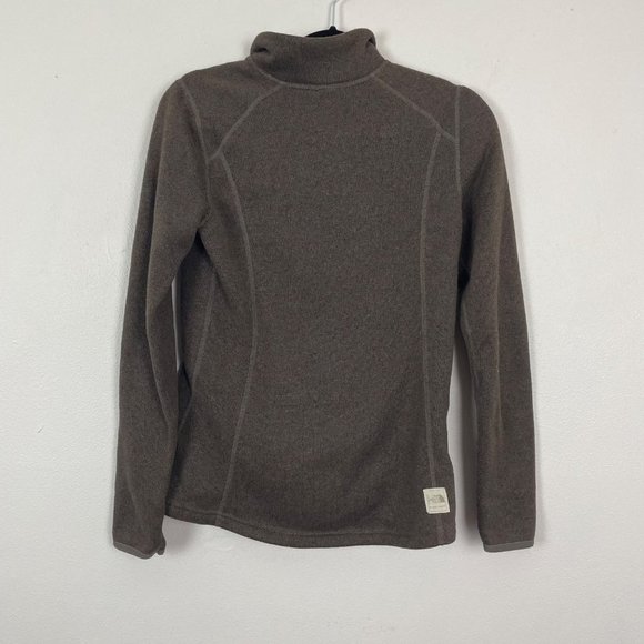 The North Face Woman's Sz S Brown‎ Pullover Fleece Sweatshirt Toggle Closure - Picture 8 of 9